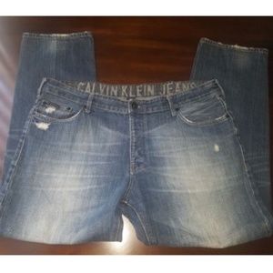Calvin Klein Mens Distressed Jeans 40